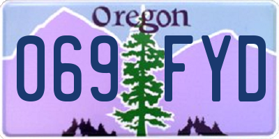 OR license plate 069FYD