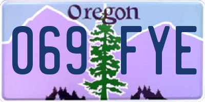 OR license plate 069FYE