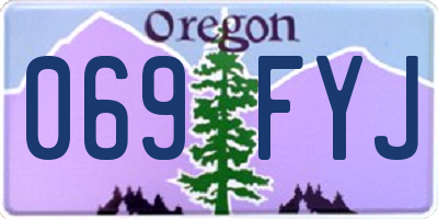 OR license plate 069FYJ