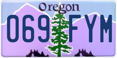 OR license plate 069FYM