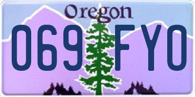 OR license plate 069FYO