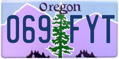 OR license plate 069FYT