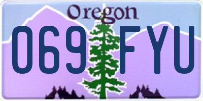 OR license plate 069FYU