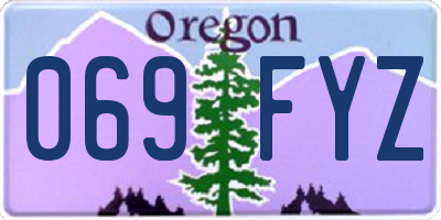 OR license plate 069FYZ