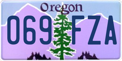 OR license plate 069FZA