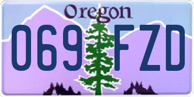 OR license plate 069FZD