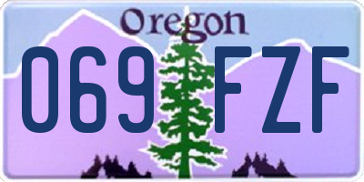 OR license plate 069FZF