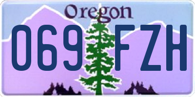 OR license plate 069FZH