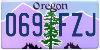 OR license plate 069FZJ