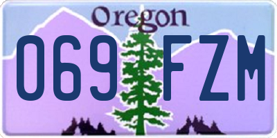 OR license plate 069FZM