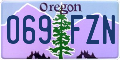 OR license plate 069FZN