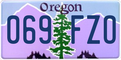 OR license plate 069FZO