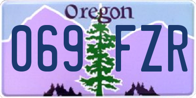 OR license plate 069FZR