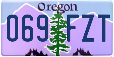OR license plate 069FZT