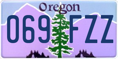 OR license plate 069FZZ