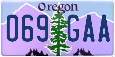 OR license plate 069GAA