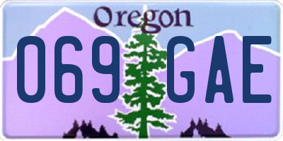 OR license plate 069GAE