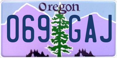 OR license plate 069GAJ