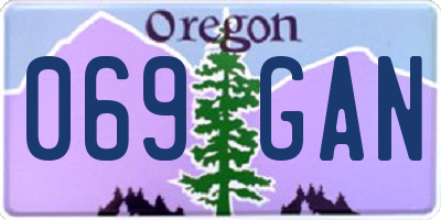 OR license plate 069GAN