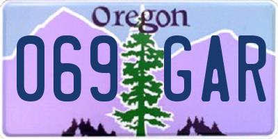 OR license plate 069GAR