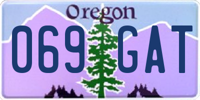 OR license plate 069GAT