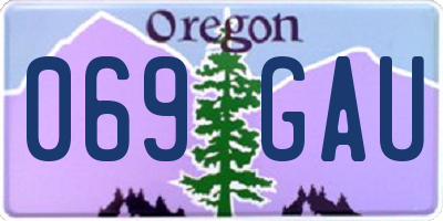 OR license plate 069GAU