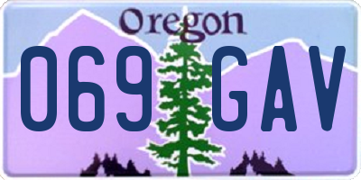OR license plate 069GAV