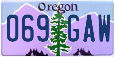OR license plate 069GAW
