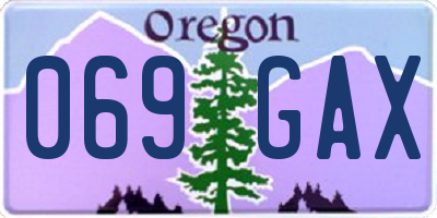 OR license plate 069GAX