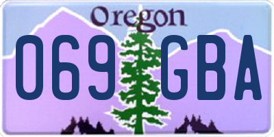 OR license plate 069GBA