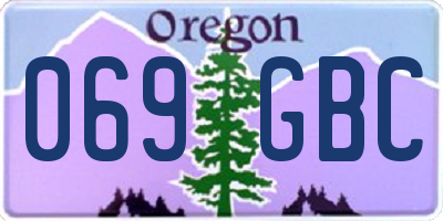 OR license plate 069GBC