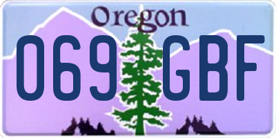 OR license plate 069GBF