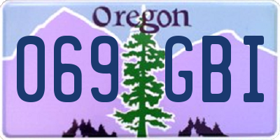 OR license plate 069GBI