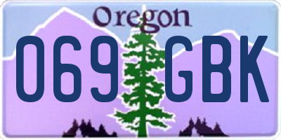 OR license plate 069GBK