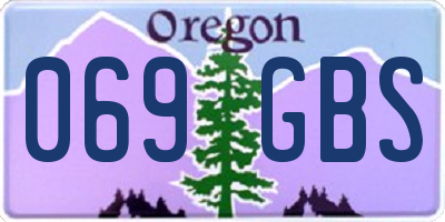 OR license plate 069GBS