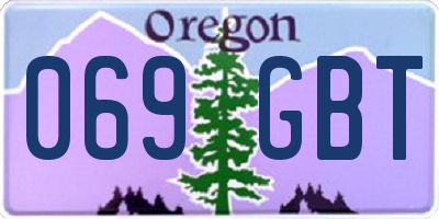 OR license plate 069GBT