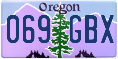 OR license plate 069GBX