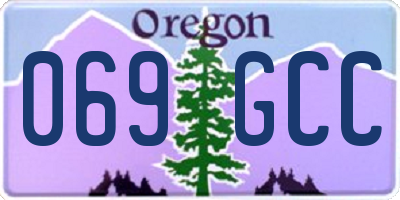 OR license plate 069GCC