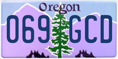 OR license plate 069GCD