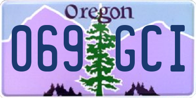 OR license plate 069GCI
