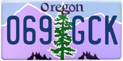 OR license plate 069GCK