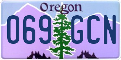 OR license plate 069GCN