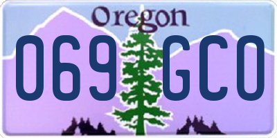 OR license plate 069GCO