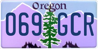 OR license plate 069GCR