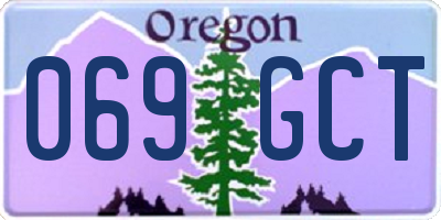 OR license plate 069GCT