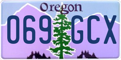 OR license plate 069GCX