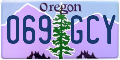 OR license plate 069GCY