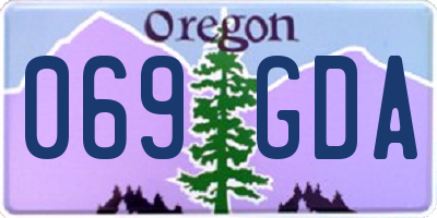 OR license plate 069GDA