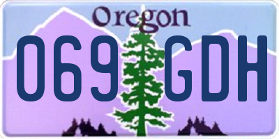 OR license plate 069GDH