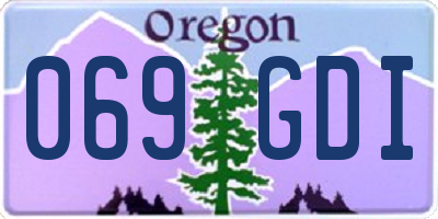 OR license plate 069GDI